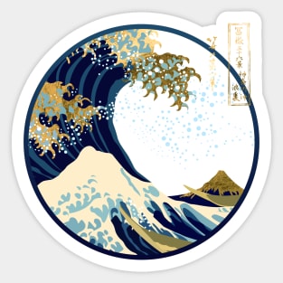 Golden Great Wave off Kanagawa Sticker